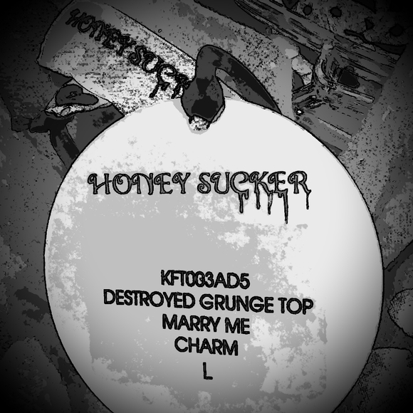 HONEY SUCKER cute cut up/sliced Tee shirt type shi - Picture 4 of 4